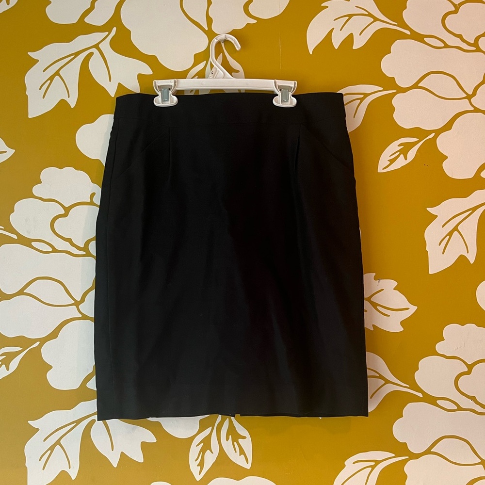 J. Crew Black The Pencil Skirt